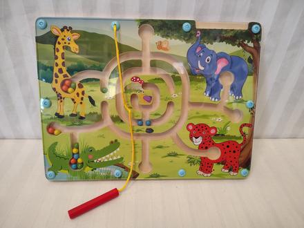 Retro magnetický labyrint safari playtive 29x21 cm, 