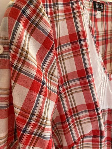 Letná káro blúzka v.42/44, 42