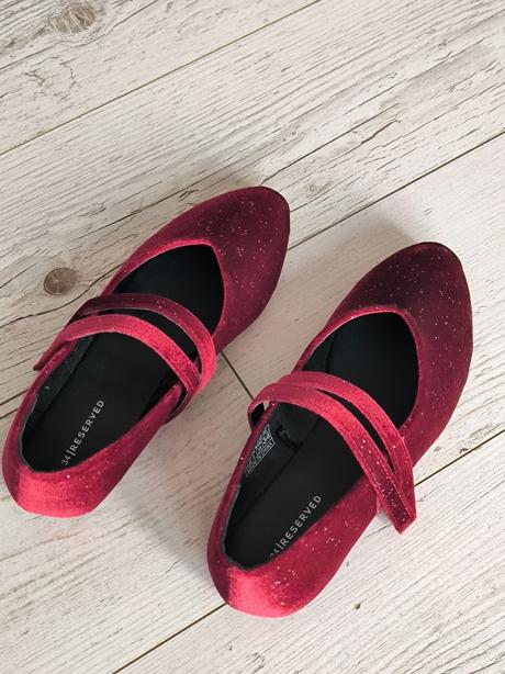 Zamatové balerínky, reserved,34