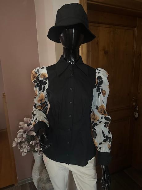 Nádherná košeľa s napufkanými rukávmi zn. magenta, l / m