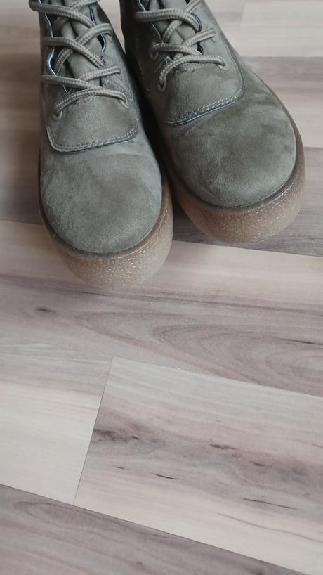 Khaki šnurovacie topánky, 36