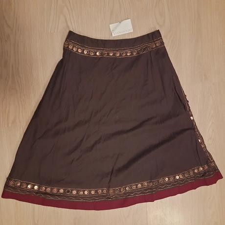 A-čková etno/boho/orient sukňa s peniažkami, promod,40