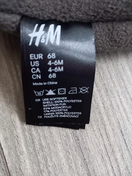 Super kožušinová čiapka na 4-9 mesiacov, h&m,68