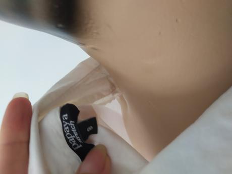 C279 biela bluzka  dva  x oblecena, papaya,s