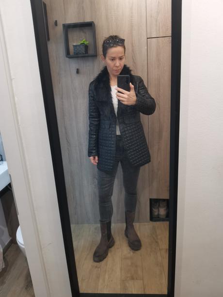 Kabát koženkový, m