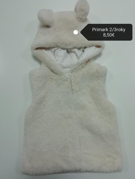 Kožušinová vesta s kapucou, primark,98