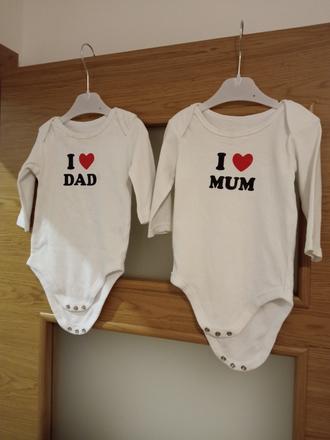 I love mum and dad body 9-12m, 80