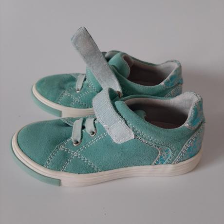 Nové tyrkysové kožené poltopánky richter 25, richter,25