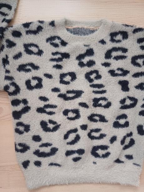 Teply pulover leopardi vzor, reserved,146