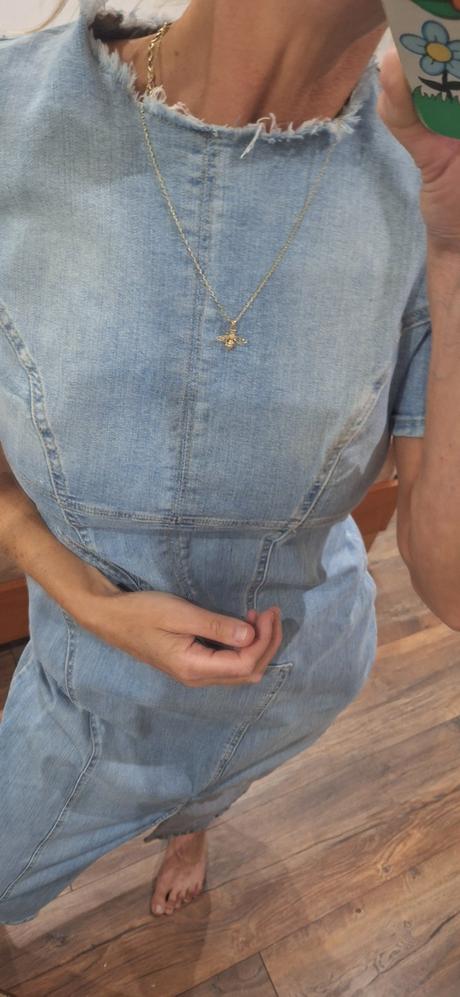 Riflové šaty zara m/l, zara,l