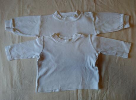 Biele tričká, 2 ks, 62