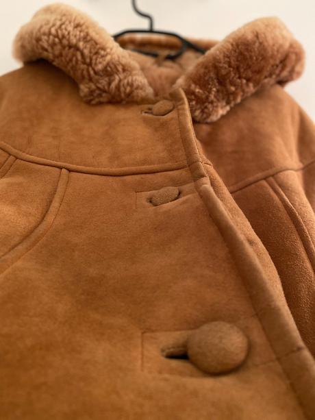 Vintage kožuch z pravej kože, 