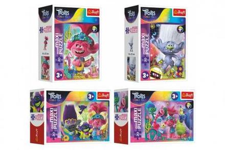 Mini maxi puzzle trolls - celá sada (20 ks/bal.), 