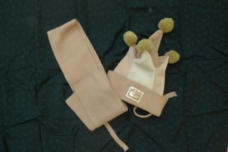 Teplá hnedá čapička a šál, 74