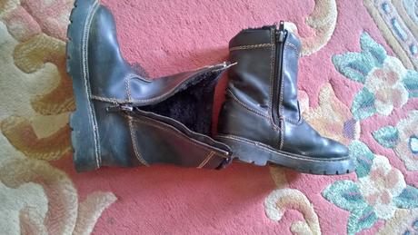 Kožené čižmy, vn.dlzka 20cm, 28