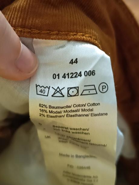 Hnedé menčestrové nohavice, xxl