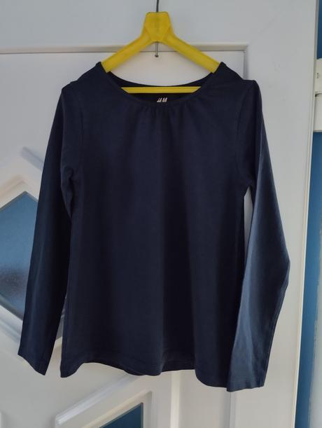 Modre tričko 122/128, h&m,122
