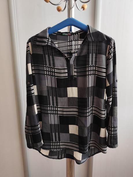 Dámska blúzka roll-up rukávy, m