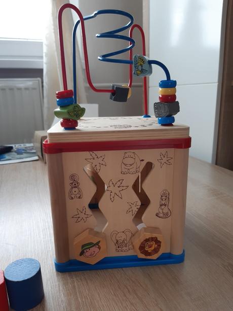 Drevená vzdelávacia kocka,