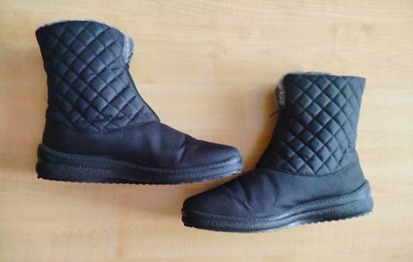 Dámske prešívané snehule na zips, 40