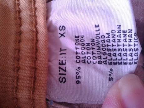 Slimkove bavlnene rifle, xs