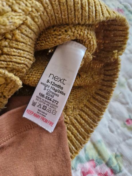 Sveter s golierom + legíny, next,80