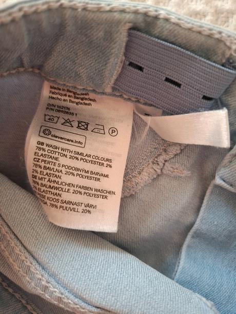 Kratase riflove elasticke  pre dievčatka  152, denim,152