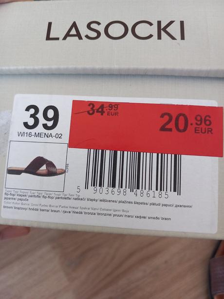 Hnedé kožené šľapky lasocki 39, lasocki,39