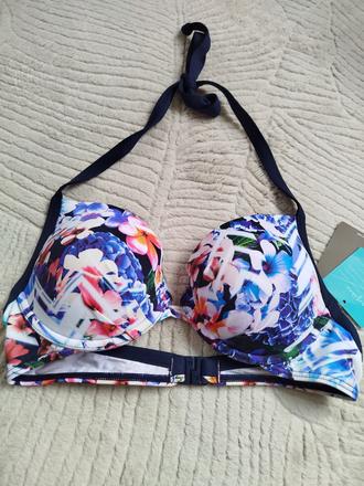 Kvetovaný bikini top, veľ. 38c, 38 / m