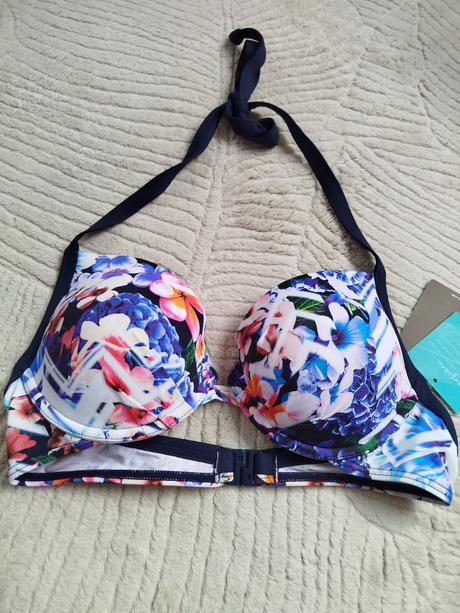 Kvetovaný bikini top, veľ. 38c, 38 / m