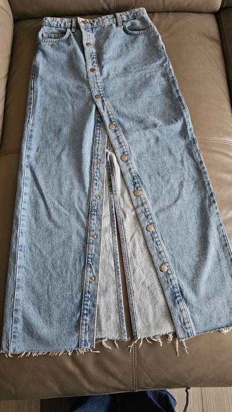 Riflová maxi sukňa, mango,m