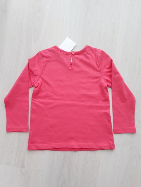 Dievčenské lososové tričko s potlačou (18-24 mes.), fagottino,86