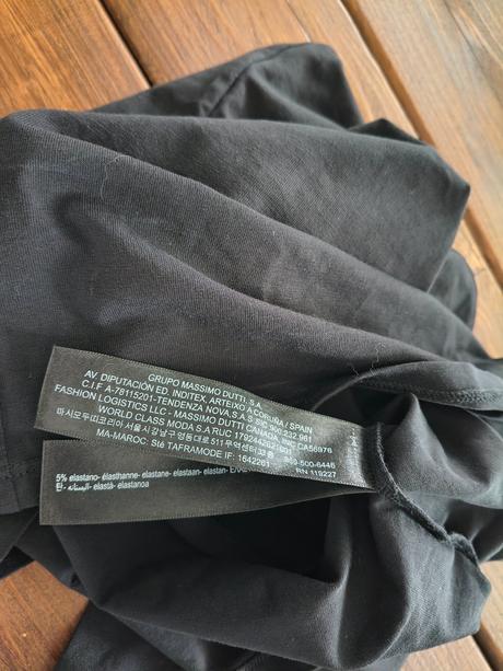 Massimo dutti čierny bavlnený top l, l