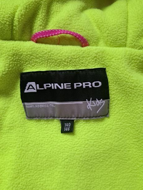 Zimna lyziarska dievcenska bunda alpine pro, alpine pro,140