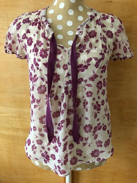 Zara hodvábno-bavlnená kvetová blúzka, zara,xs