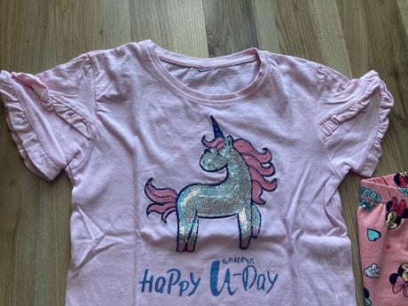 Tricko s jednorozcom + zadarmo kapri leginy minnie, kik,116