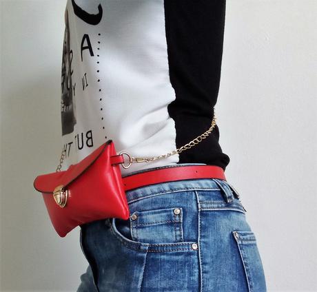 Ľadvinka peňaženka mini kabelka červená nová,