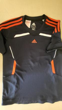 Čierno oranžové tričko, adidas,152