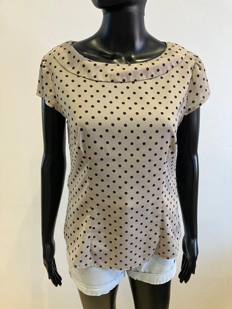 Dámska blúzka s golierom bodkovaná h&m (38), h&m,m