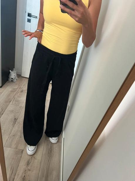 Čierne široké nohavice, reserved,s