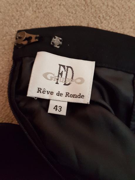 Čierna elegantná midi sukňa na zips, xl, xl