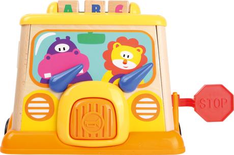 Motorická kocka školský autobus,