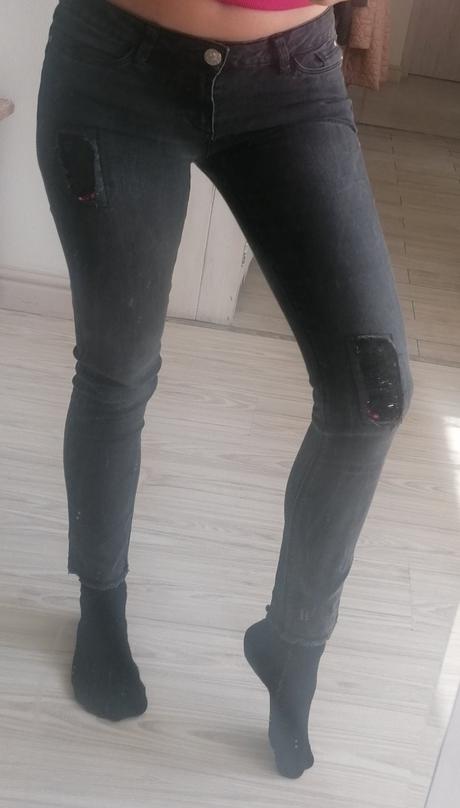 Elastické džegíny-skinny jeans, m