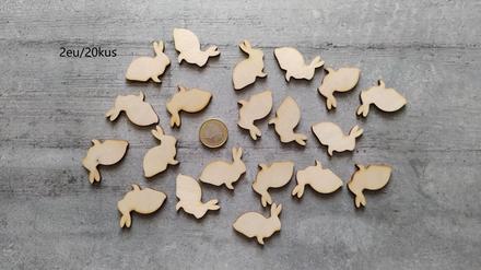 Drevené vyrezy na dalsie tvorenie,