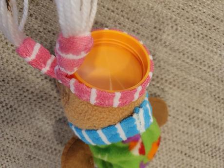 Sobík plyšový s nádobkou na cukríky, 