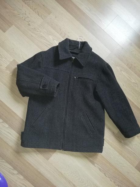 Tmavosedy pánsky kabát, m