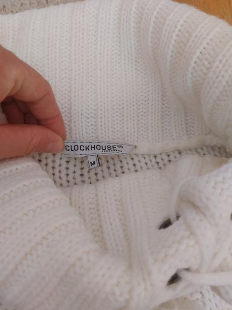 Biely vlnený sveter, clockhouse veľ. m, clockhouse,m