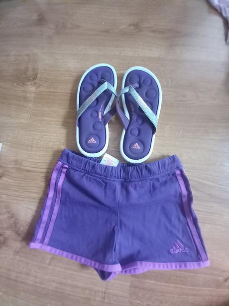 Adidas šortky + žabky spolu, adidas,116