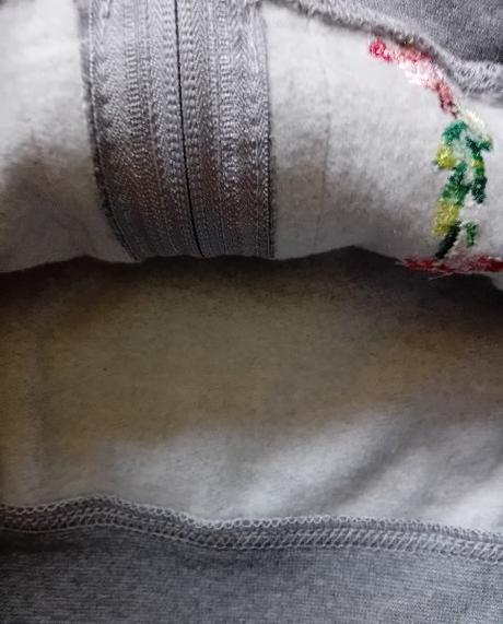 Sivá vyšívaná mikina heily s veľ. s, s