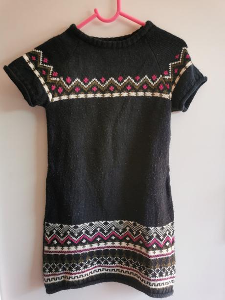 Pletené šaty k legínam, 128